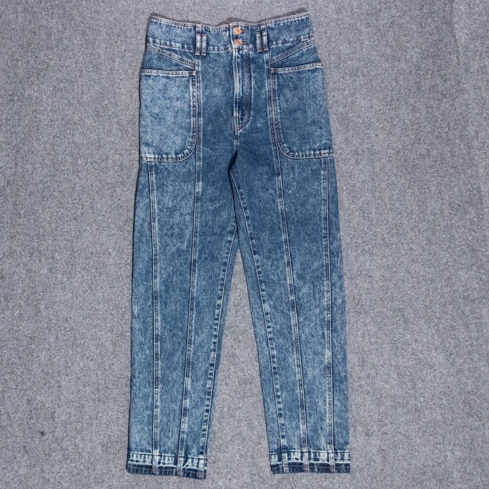 Isabel Etoile Marant Tess Jeans Trousers Acid Wash Denim Blue Women's 36 (US 4)